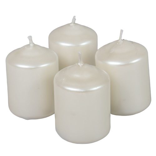 Metál adventi gyertya 40x60 mm ivory 12db/csom (db ár)