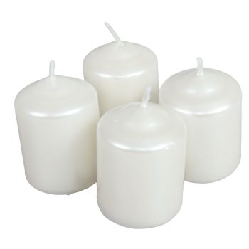Metál adventi gyertya 40x60 mm ivory 4db/csom (db ár)