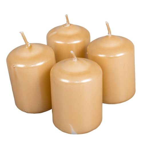 Metál adventi gyertya 40x60 mm pezsgő 4 darabos csomagban rendelhető | darab ár!