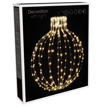Stilizált gömb 180 LED-es adapteres időzítős 35cm