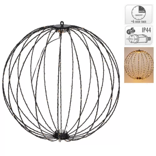 Gömb 400 LED-es időzítős adapteres extra meleg 60cm