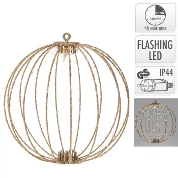 Gömb 192 LED-esidőzítős flash adapteres taupe 30cm 