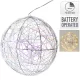 Gömb LED-es időzítős elemes (elem nélkül) 20cm
