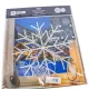 Karácsonyi hópihe figura sziluett LED-es elemes (elem nélkül) hideg 35cm