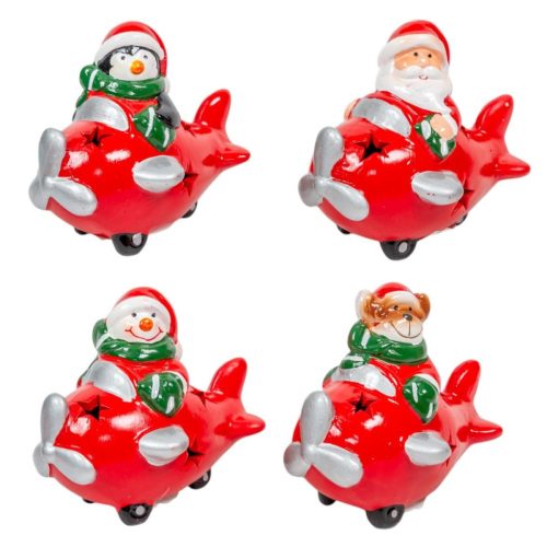 Kari figura repülőben LED-es ker 10cm