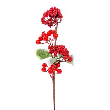 Csipkebogyós, bogyó ág 45 cm