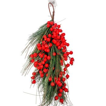 Bogyós fenyő dísz akasztós 50cm