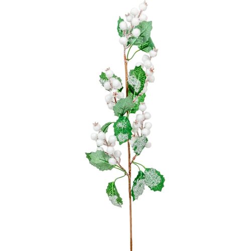 Csipke bogyós, leveles ág fehér 56cm