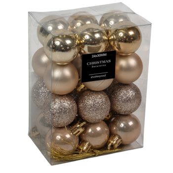 Műanyag gömb pezsgő mix 3cm 24db-os