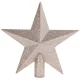 Csillag csúcsdísz glitteres fehér 19cm 