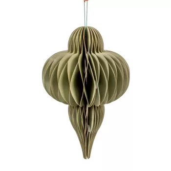 Papír lampion jégcsap akasztós zöld 40cm