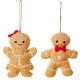 Mézeskalács figura textil akasztós 14cm