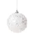 Glitteres, flitteres gömb fehér 8cm