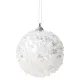 Glitteres, flitteres gömb fehér 8cm