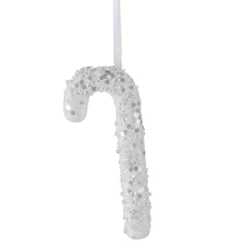 Cukorpálca glitteres flitteres fehér 17cm 