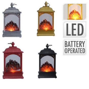 Lámpás kővel LED-es elemes M13,5cm