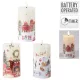 Mintás LED-es gyertya M12cm 