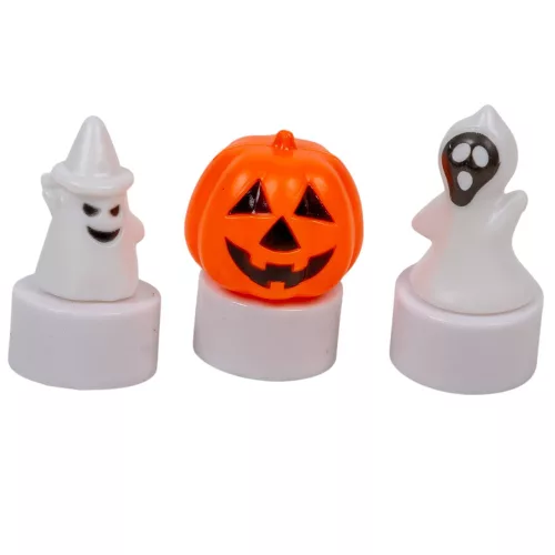 Halloween figurás LED-es teamécses 6cm