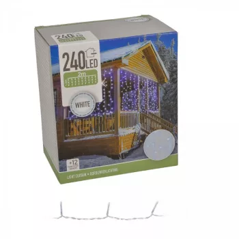 Fényfüggüny 240 LED-es programos adepteres hideg 2x1,5m