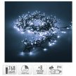 Sűrű fényfüzér 768 LED-es időzítős programos adapteres hideg