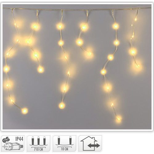 Jégcsap 360 LED-es transzparens adapteres meleg