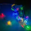 Ezüst drótkábeles csillagfüzér 20 LED-es elemes (elem nélkül) multi