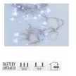 Fényfüzér 50 LED-es transpares elemes (elem nélkül) hideg
