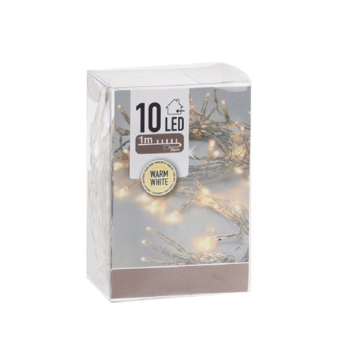 Fényfüzér 10 LED-es elemes (elem nélkül) meleg