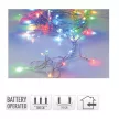 Fényfüzér 30 LED-es transparens elemes (elem nélkül) multi  300cm