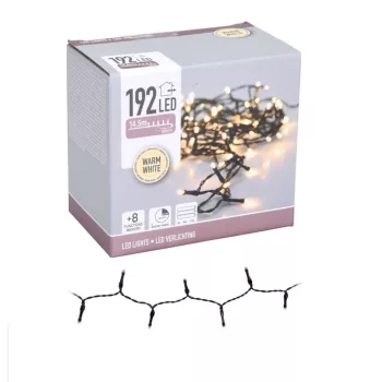   Fényfüzér 192 LED-es programos elemes (elem nélkül) meleg 14,5m
