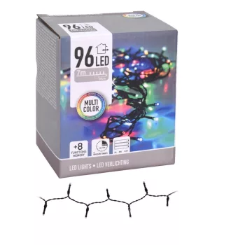  Fényfüzér 96 LED-es programos elemes (elem nélkül) multi 7m
