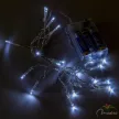 Fényfüzér 20 LED-es transparens elemes (elem nélkül) hideg