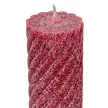 Bársony glitter csavart henger gyertya 55x100cm bordó 4db/csom (db ár)