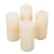 Bársony glitter csavart henger gyertya 55x100mm ivory 4db/csom (db ár)