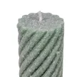 Bársony glitter csavart henger gyertya 55x100cm zöld 4db/csom (db ár)