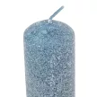 Bársony glitter henger gyertya 40x100mm acél kék 4db/csom (db ár)