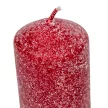 Bársony glitter henger gyertya 50x75mm bordó 4db/csom (db ár)