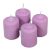 Bársony glitter henger gyertya 50x75mm viola