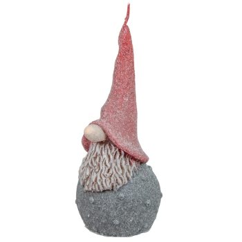   Bársony glitter kicsi hóapó gyertya 55x130mm sötét szürke