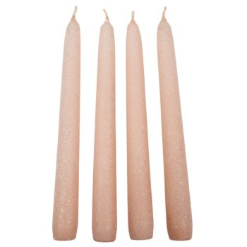   Bársony glitter spitz gyertya 195mm pezsgő 4db/csom (db ár)