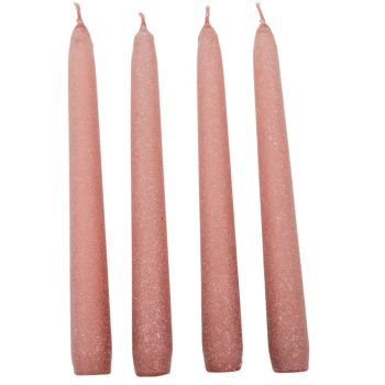   Bársony glitter spitz gyertya 195mm púder 4db/csom (db ár) 