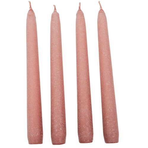 Bársony glitter spitz gyertya 195mm púder 4db/csom (db ár) 