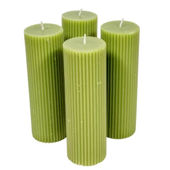 Bordás henger gyertya 50x150mm oliva 4db/csom (db ár)