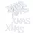 XMAS feliart filc fekvő fehér 8cm 10db-os