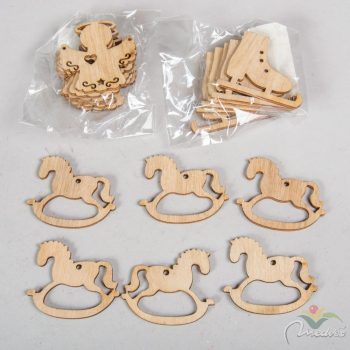 Áttört fa figurák 5cm 6db-os