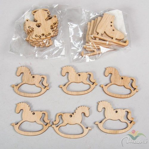 Áttört fa figurák 5cm 6db-os