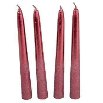 Bársony metál spitz gyertya 195mm bordó