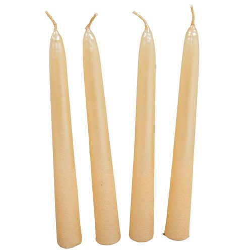 Bársony metál spitz gyertya 195mm púder 4db/csom (db ár)