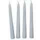 Bársony metál spitz gyertya 195mm v.szürke 4db/csom (db ár)