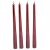 Bársony metál sziluett gyertya 300mm bordó 4db/csom (db ár)